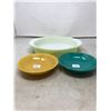 Image 2 : Pyrex Baking Dish, Lime Green WHL (2) Anchor Hocking Small Bowls
