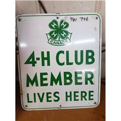 4 H Sign