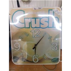 Square Orange Crush Clock (Lightup)
