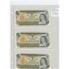 Image 1 : Lot of 3 1973 $1 notes with Consecutive Serial Numbers: ACT4524580, ACT4524581, ACT4524582.