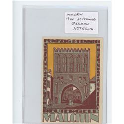 German Notgeld. Malchin 1922 50 Pfennig. AU.