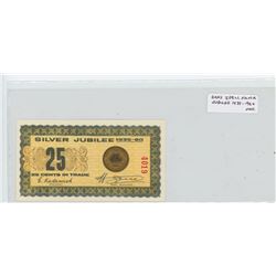 1935-1960 Silver Jubilee Shinplaster Scrip of Phila-Coin in Regina. Issued by Hans Zoell, legendary 