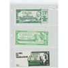 Image 1 : Lot of 3 different Political Satire notes: John Diefenbaker One Diefendollar worth 92 1/2 cents, Pie