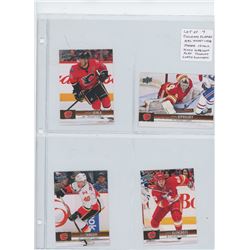 Lot of 4 Calgary Flames NHL Hockey Cards: Jarome Iginla, Nikka Kiprusoff, Alex Tanguay, Curtis Glenc