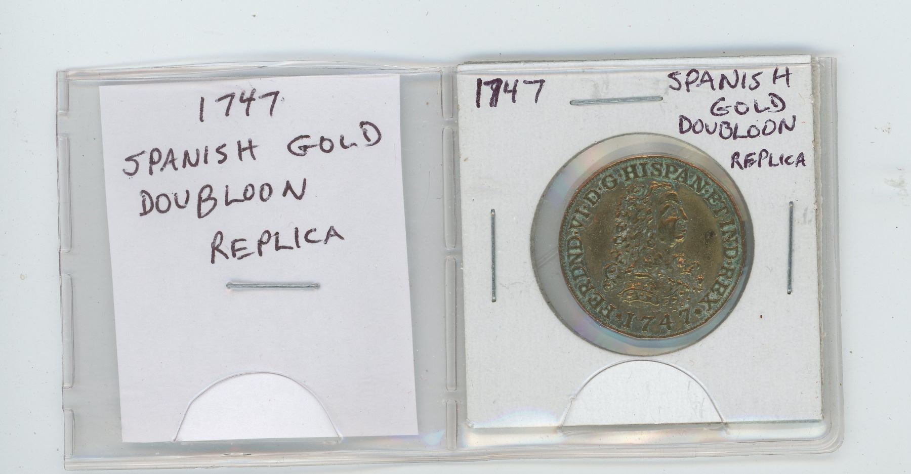 1747 Spanish Gold Doubloon Replica.