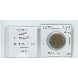 Egypt 2008 1 Pound. King Tut. Unc.
