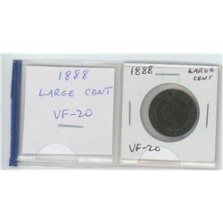 1888 Canadian Victorian Large Cent. VF-20.