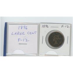 1896 Canadian Victorian Large Cent. F-12.