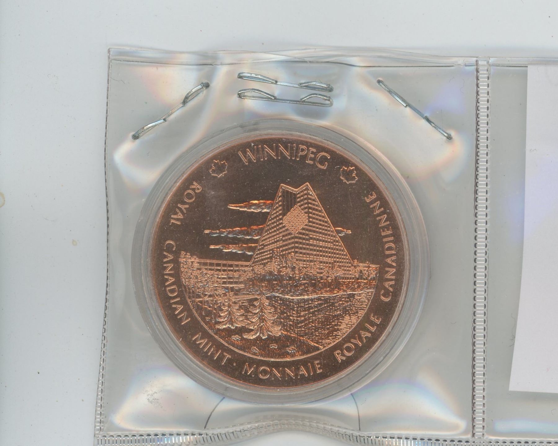 Royal Canadian Mint Medal. Depicts both the Ottawa and Winnipeg mints. BU.