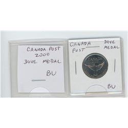 Canada Post 2000 Dove medal. BU.