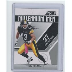 Troy Polamalu NFL Football card. Pittsburgh Steelers. 2011 Score. Unc.