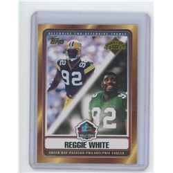 Reggie White NFL Football card. Green Bay Packers & Philadelphia Eagles Hall of Fame Induction. 2006