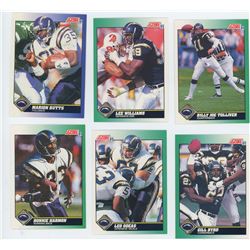 Lot of 6 San Diego Chargers NFL cards. Includes QB Billy Joe Tolliver. All Unc.