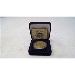 Curtis Joseph large bronze medallion. CuJo was one of the best goalies in the NHL. In case of issue.