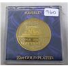 Image 1 : Waverley Paddle Steamer 22 karat gold plated medal. In case of issue.