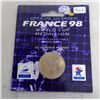 Image 1 : France 1998 World Cup Medallion. 22 karat gold plated. Unc. In folder of issue.