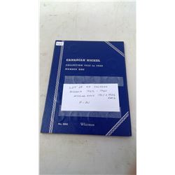 Lot of 44 Canadian nickels 1922-1960. Missing only the scarce 1925 and 1926 Far 6. F-12 to AU-50. Ho