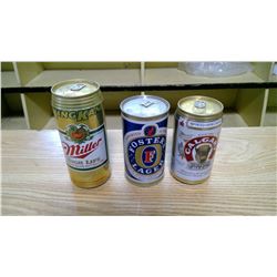 3 FULL BEER CANS includes King can