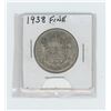 Image 1 : 1938 Canada silver fifty cent coin