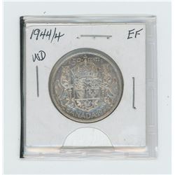 1944 wide date 4/4 Canada silver fifty cent coin