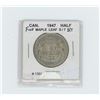 Image 1 : 1947 maple leaf straight "7" Canada silver fifty cent coin