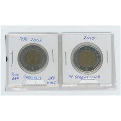 1996- 2006 Churchill pixie ear & 2010 14 serrations toonies