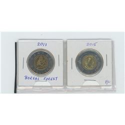 2011 Boreal forest, 2015 PL toonies