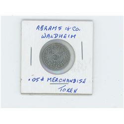 Abrams & CO. - Waldheim, good for .05 cents in merchandise