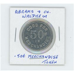 Abrams & CO.- Waldheim good for .50 cents in merchandise