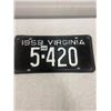 Image 1 : 1958 Virginia Licence Plate