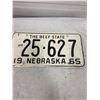 Image 1 : 1965 Nebraska Licence Plate
