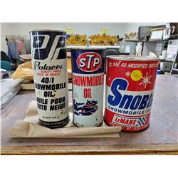 3 X SNOWMOBILE OILS