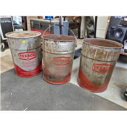 3 X TEXACO PAILS