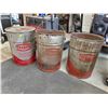 Image 1 : 3 X TEXACO PAILS