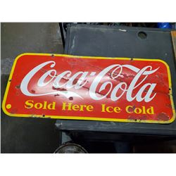 1947 COCA-COLA SIGN (TOUCHED UP)