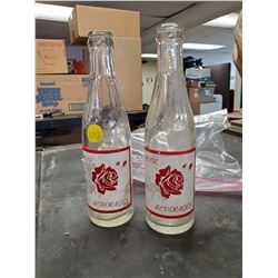 2 X ROSE BEVERAGES BOTTLES