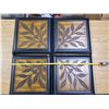 Image 2 : Wall Decor – Carved Wood & Metal Approx size per tile - 12”x12”