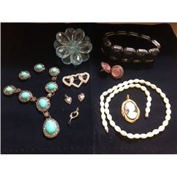 Ducks Unlimited Necklace & Stud Earrings 1987-1988 plus Misc Jewerly Lot