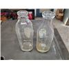 Image 3 : 2 MILK BOTTLES  & 12 GLASS CANNING SEALERS