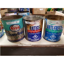 3 Antique Antifreeze Tins