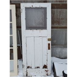 WOODEN EXTERIOR DOOR W/ LOCK