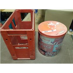 Coca - Cola Crate and Tin