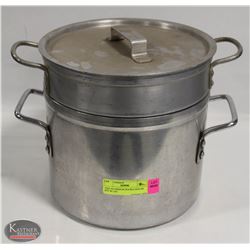 10QT ALUMINUM DOUBLE BOILER POT W/ LID