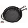 Image 1 : LOT OF 2 CAST IRON FRYING PANS. 10" & 12"