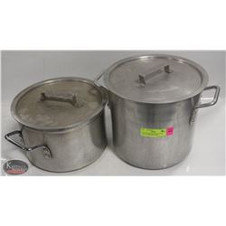 12QT ALUMINUM STOCK POT W/ 8.5QT ALUMINUM STOCK