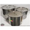 Image 1 : LOT OF 2 - 13 QT S/S STOCK POTS W/ 1 APPROX. 20 QT