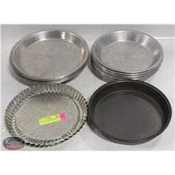 LOT OF 22 ASSORTED SIZE PIE PANS