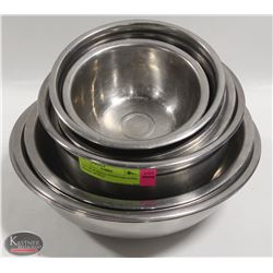 LOT OF 20 SMALL STAINLESS STEEL MIXING BOWLS