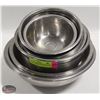 Image 1 : LOT OF 20 SMALL STAINLESS STEEL MIXING BOWLS