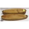 Image 1 : LOT OF 9 LONG 22" X 5"  WOOD SERVING PLATTERS
